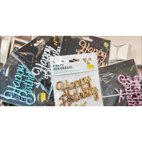 Happy Birthday Cake toppers 6 different colours