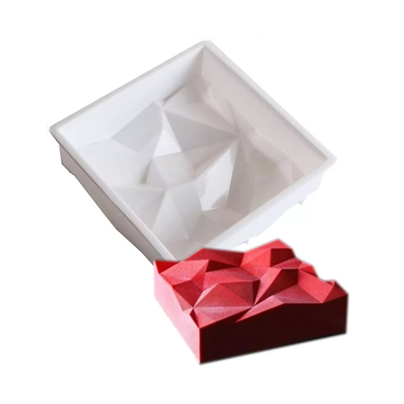 Mousse silicone mold square diamond