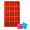 Square silicone mold with patterns (3x5)