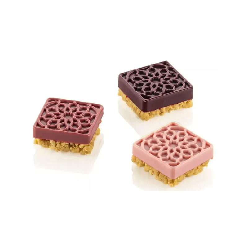 Square silicone mold with patterns (3x5)