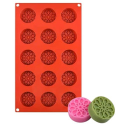 Szilikon forma - Mintás kerek (3x5)