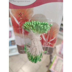 Flower Stamens Green set of 120