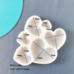 Hearts Lollipop Silicone Mold