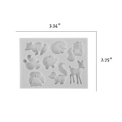 Mini forest animals silicone mold