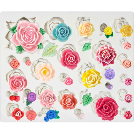 Roses silicone mold
