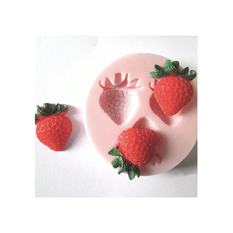 Mini strawberries silicone mold