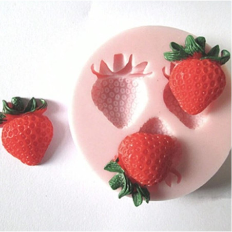 Mini strawberries silicone mold