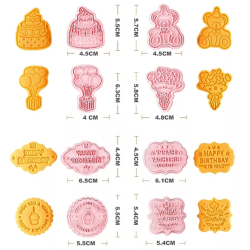 Happy Birthday cutter and embossing set of 8