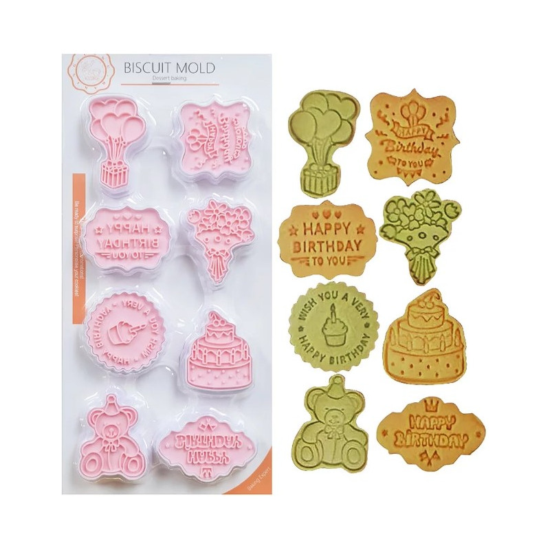 Happy Birthday cutter and embossing set of 8