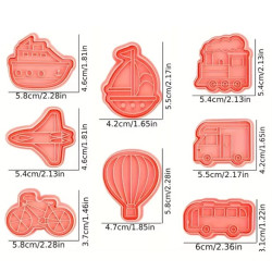 Vehicles cutter and embossing set of 8