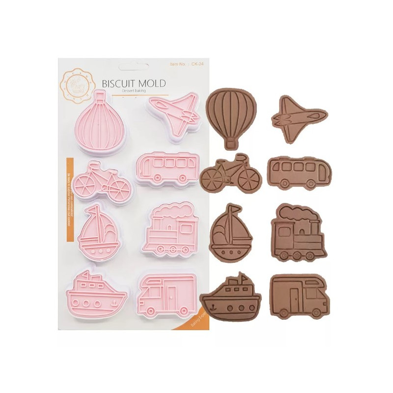 Vehicles cutter and embossing set of 8