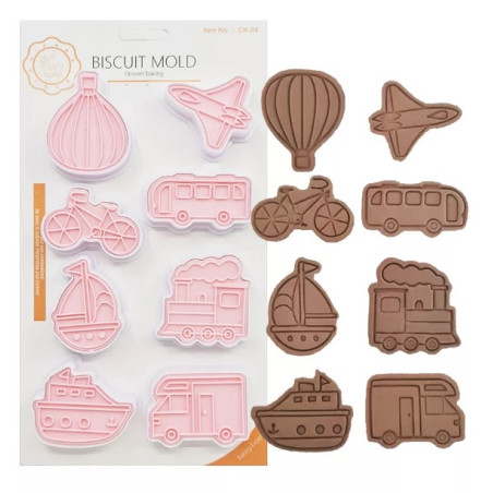 Vehicles cutter and embossing set of 8