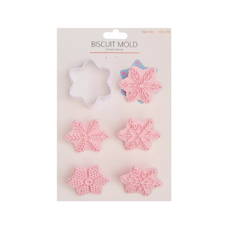 Snowflakes cutter and embossing set of 6