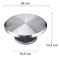 Magas fém forgatható tortaállvány 29 cm