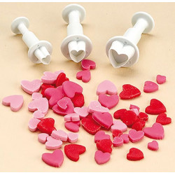 Hearts plunger cutter set of 3
