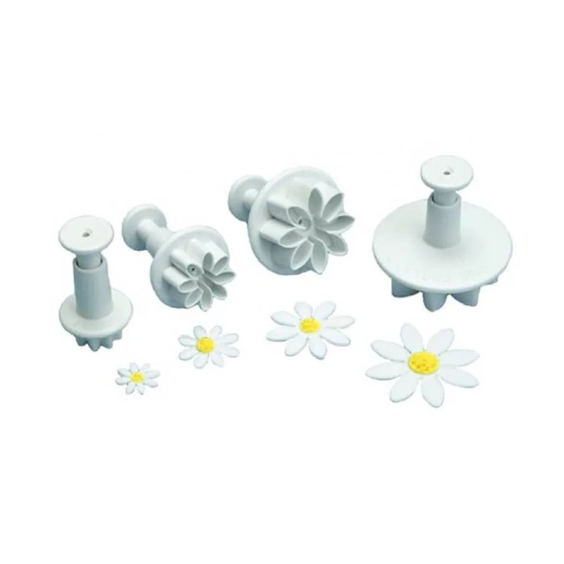 Daisies Plunger cutter set of 4