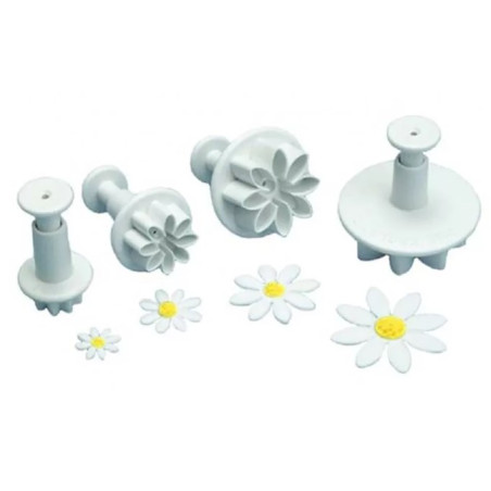 Daisies Plunger cutter set of 4