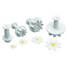 Daisies Plunger cutter set of 4