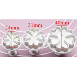 Shamrock / Cloves plunger cutter set of 3
