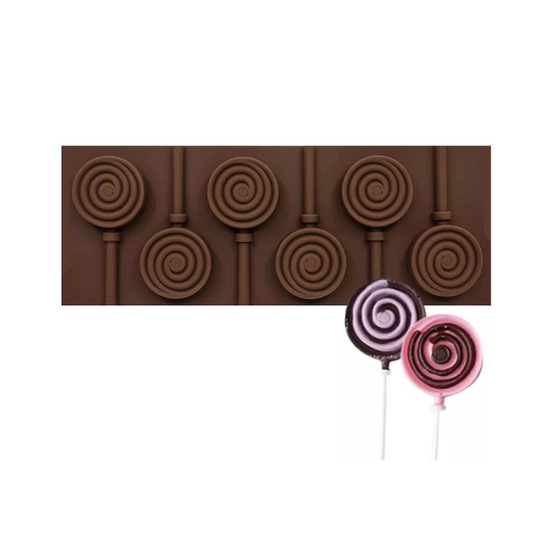 Helix lollipop silicone mold