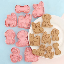 Dogs cutter and embossing set of 8