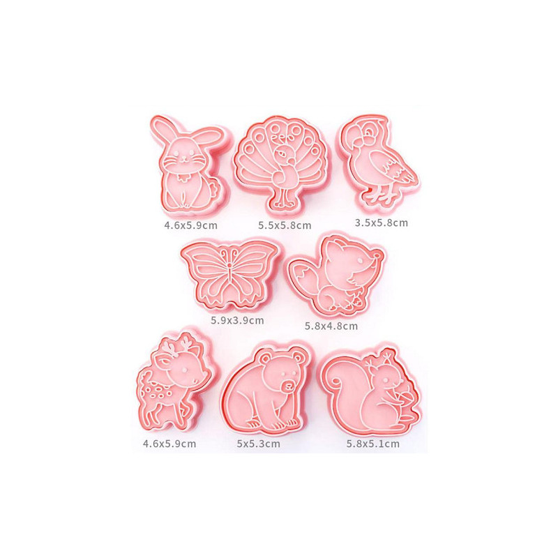 Animals cutter & embossing set of 8