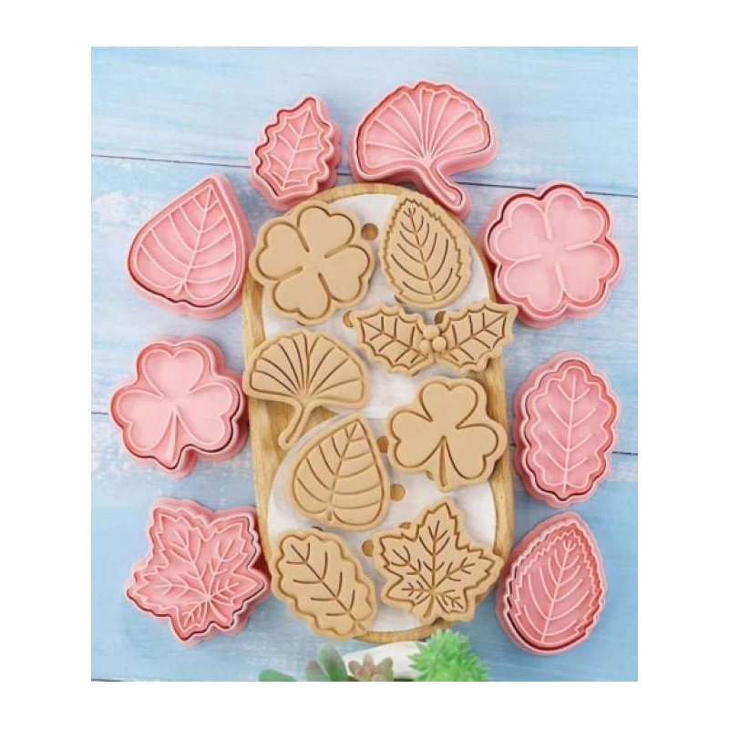 Leaves 2 cutter and embossing set of 8