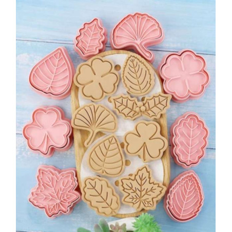 Leaves 2 cutter and embossing set of 8