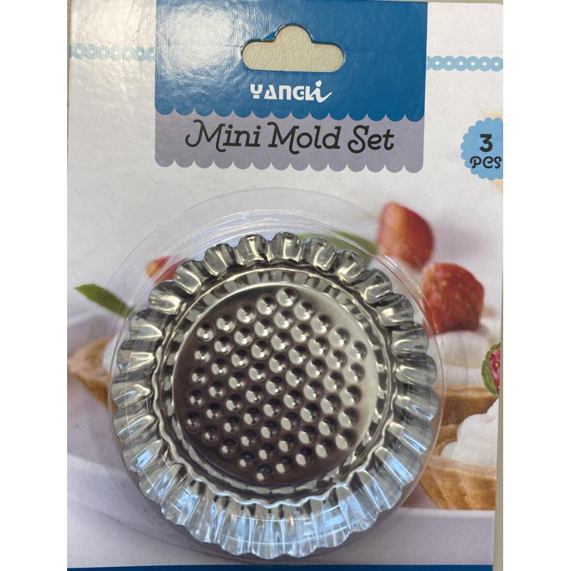 Mini kerek fém gyümölcskosárka szett 3db-os