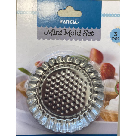 Mini kerek fém gyümölcskosárka szett 3db-os
