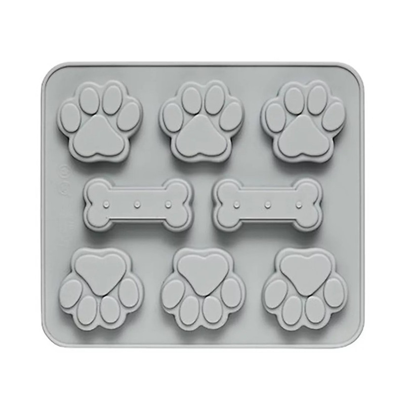 Dog paws and bones silicone mold