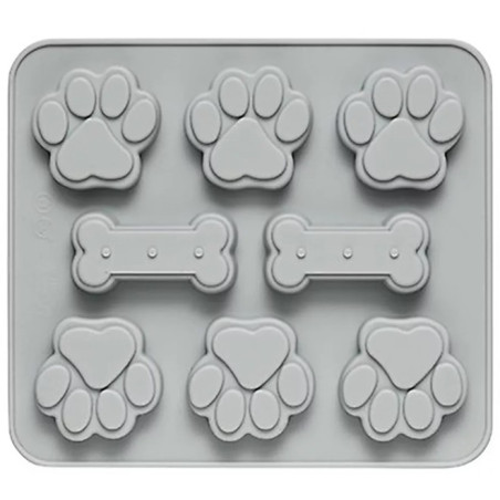 Dog paws and bones silicone mold