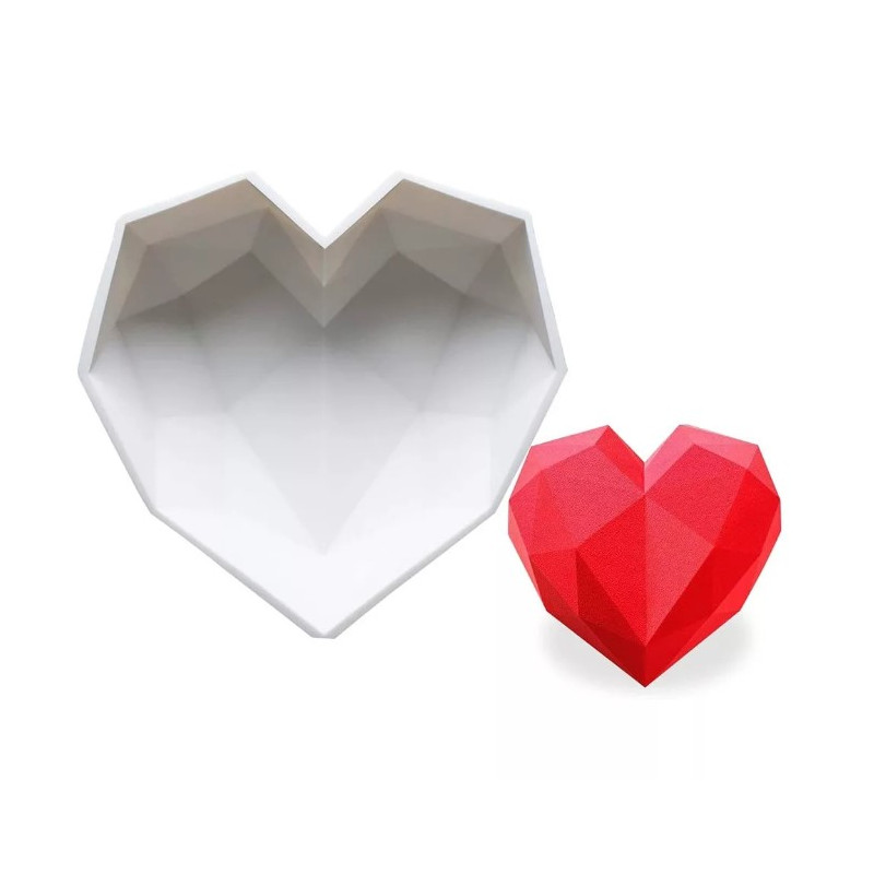 Gyémánt szív nagy mousse szilikon forma Valentin
