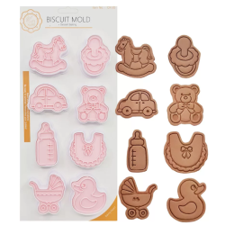 Baby - babyshower cutter & embossing set of 8