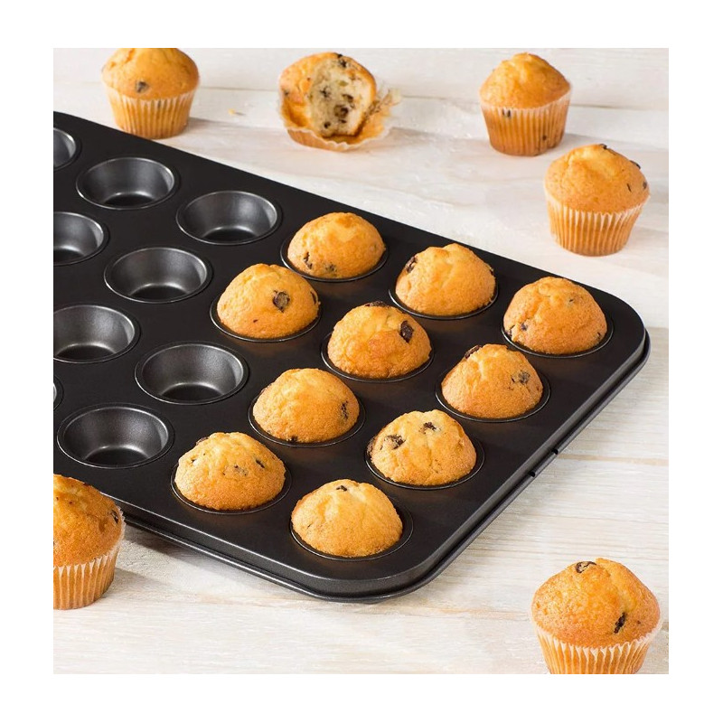 Mini muffin baking pan - 24 cavities