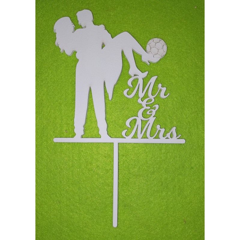 Esküvői beszúró, Mr&MRS focis pár