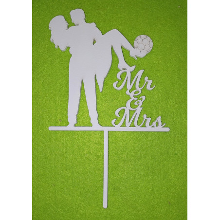 Esküvői beszúró, Mr&MRS focis pár