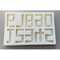 Lego number silicone mold