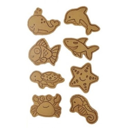Sea animals biscuit mold set of 8
