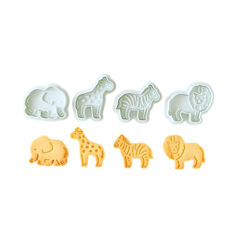 African animals plunger cutters (4pcs)