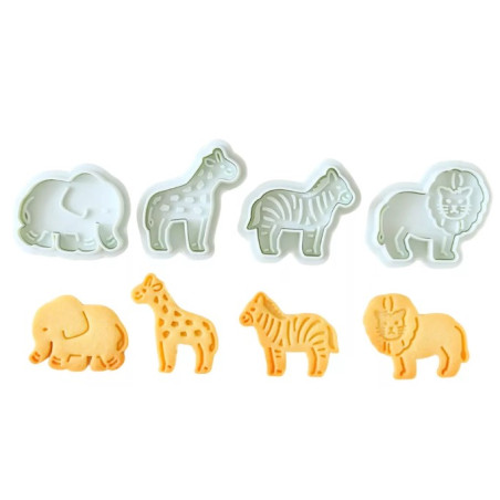 African animals plunger cutters (4pcs)
