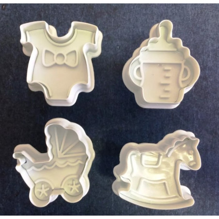 Baby shower plunger cutters (4pcs)