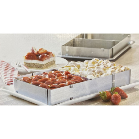 Tortaforma állítható szögletes 5cm magas