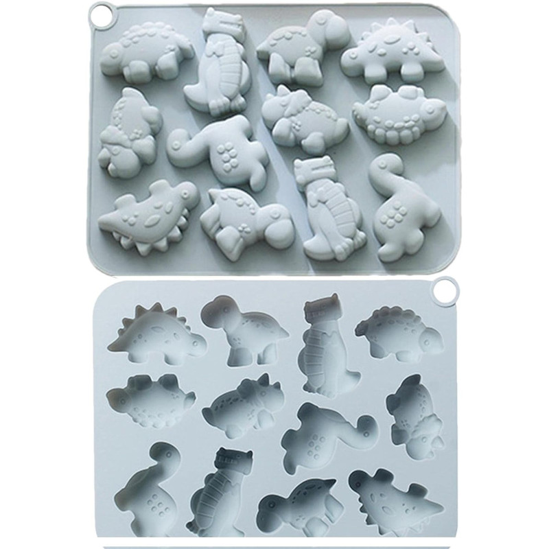 Large dinasaurs silicone mold 12 cavities