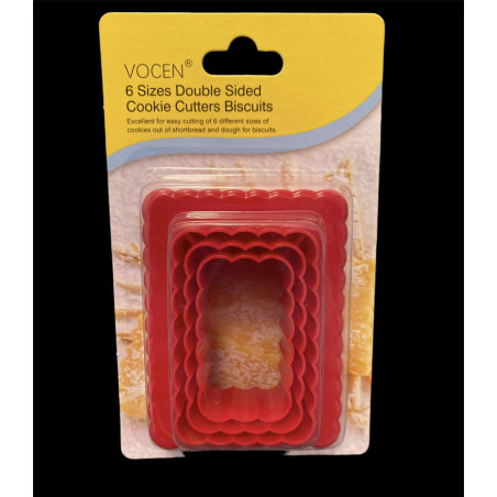 Wavy cookie & shortbread cutter set of 3