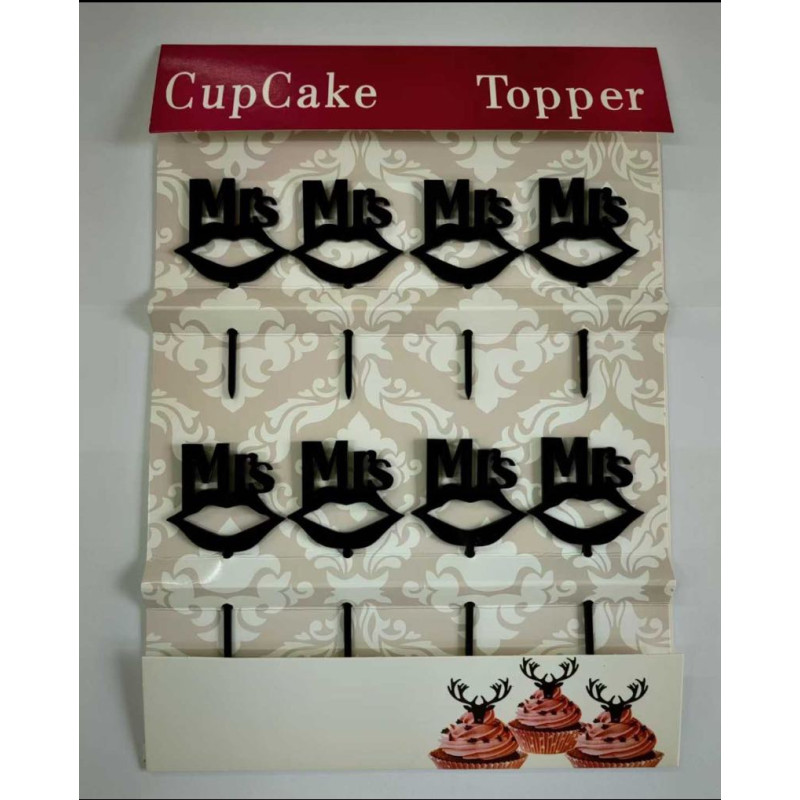Mr and Mrs cupcake beszúró felirat