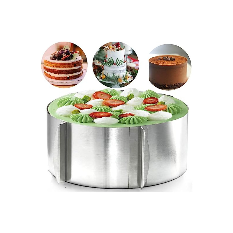 Adjustable cake ring: 16-30cm, height: 15cm