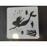 Halálfejes fiús stencil 15x15 cm