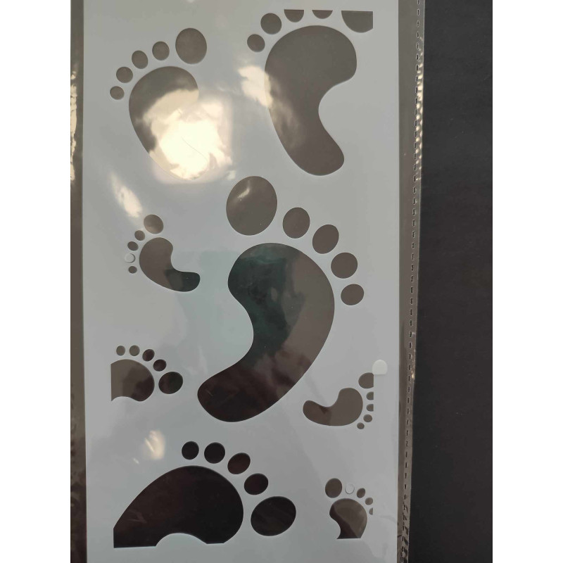 Baby soles stencil 23x12cm