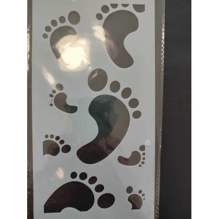 Baby soles stencil 23x12cm